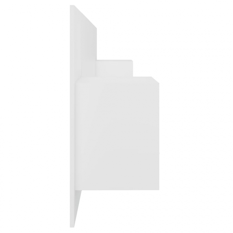 Kopfteil mit Nachttischen Weiß Holzwerkstoff