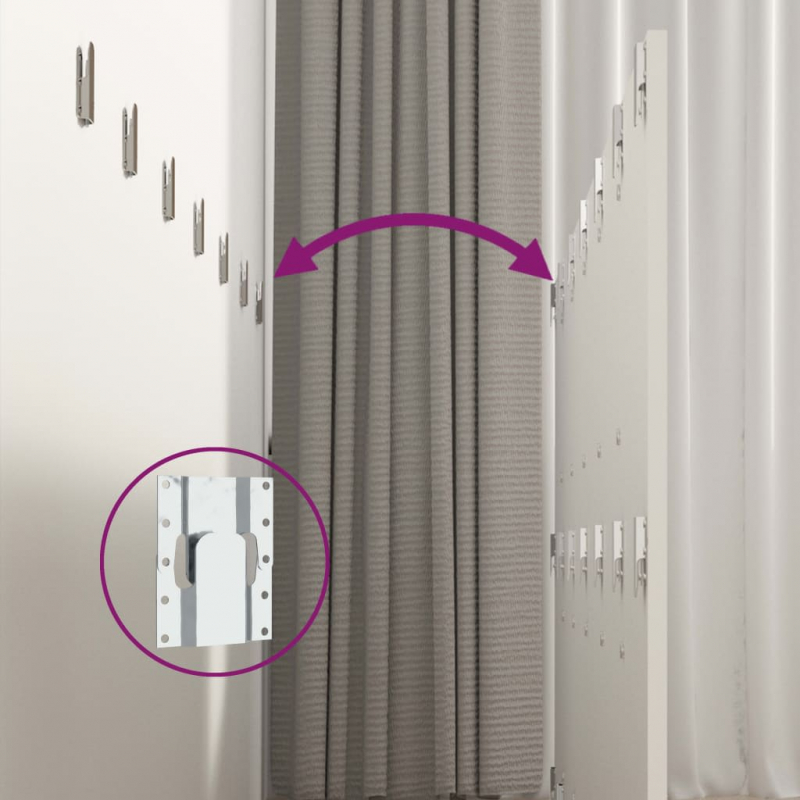 Bettkopfteil mit Nachttischen Weiß Holzwerkstoff