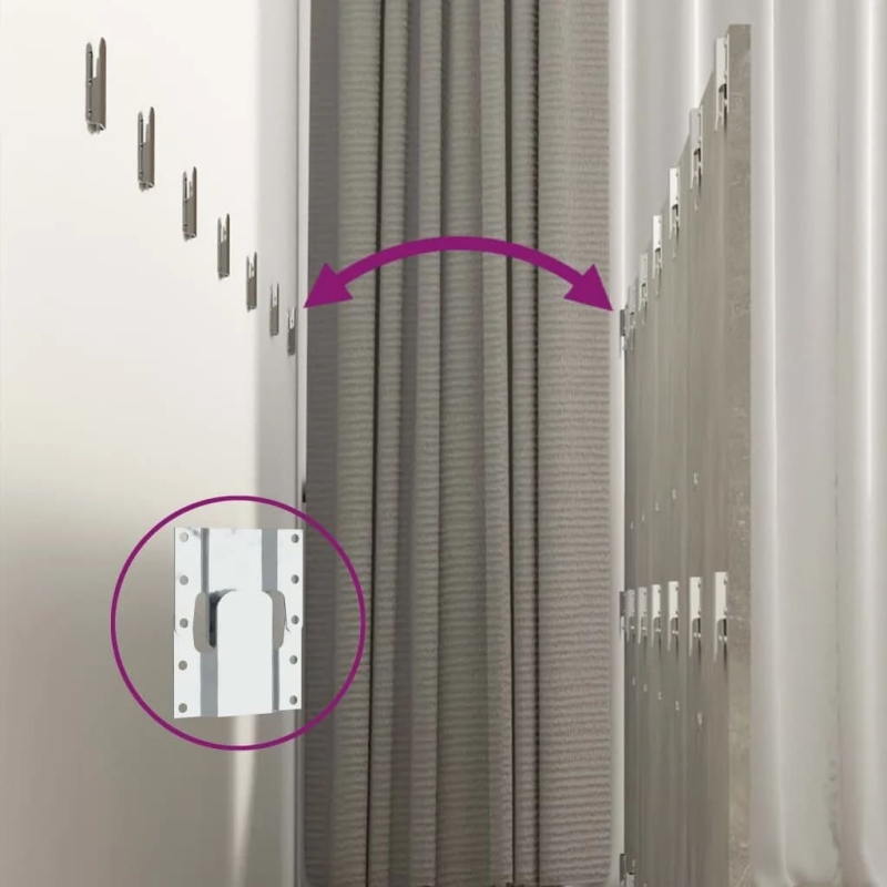 Kopfteil mit Nachttischen Betongrau Holzwerkstoff