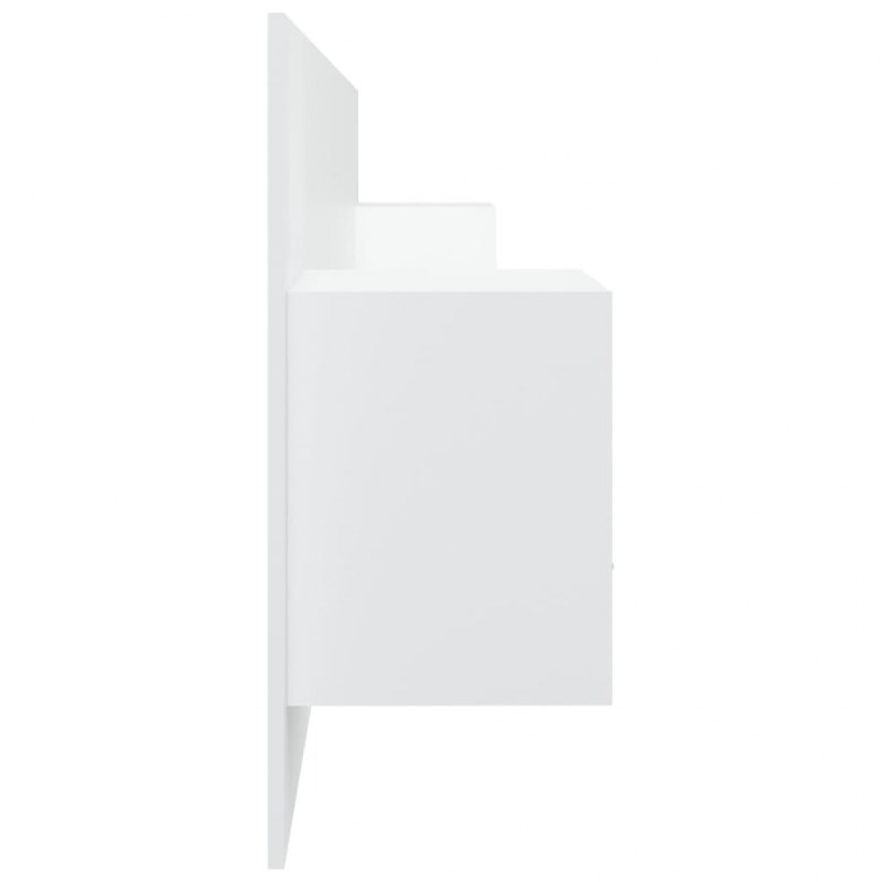 Kopfteil mit Nachttischen Weiß Holzwerkstoff