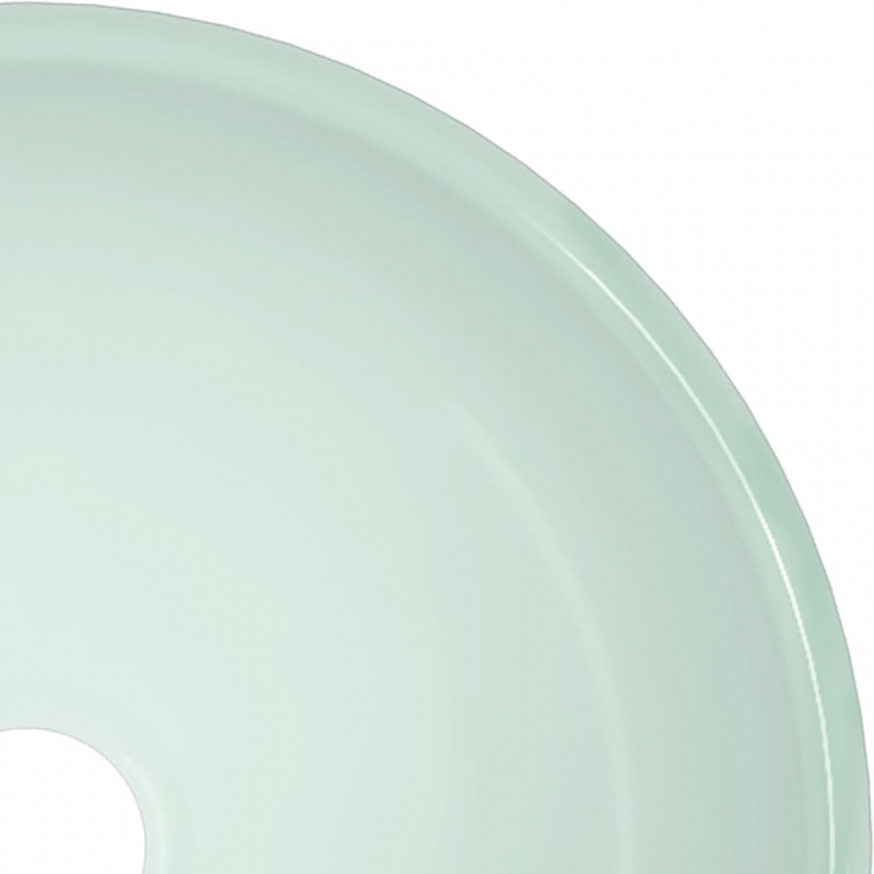 Waschbecken Hartglas 30x12 cm Weiß