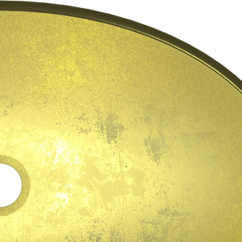 Waschbecken Hartglas 54,5x35x15,5 cm Golden