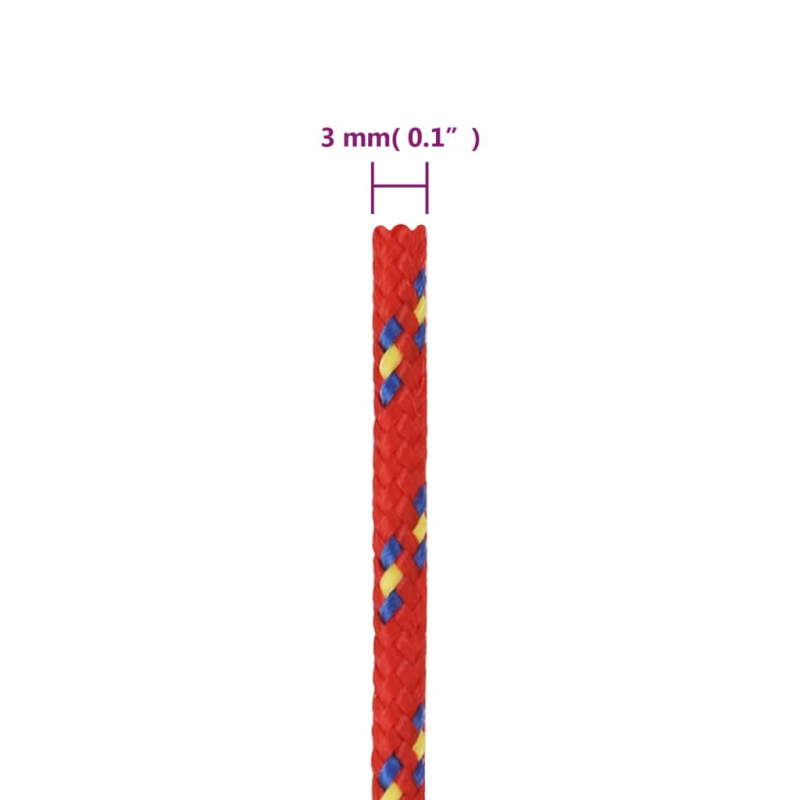 Bootsseil Rot 3 mm 250 m Polypropylen