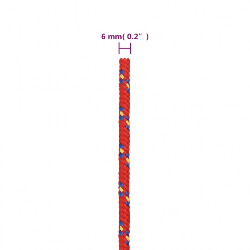 Bootsseil Rot 6 mm 25 m Polypropylen