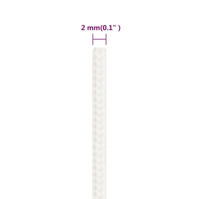 Bootsseil Weiß 2 mm 50 m Polypropylen