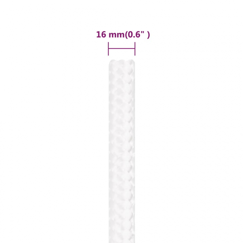 Bootsseil Weiß 16 mm 50 m Polypropylen