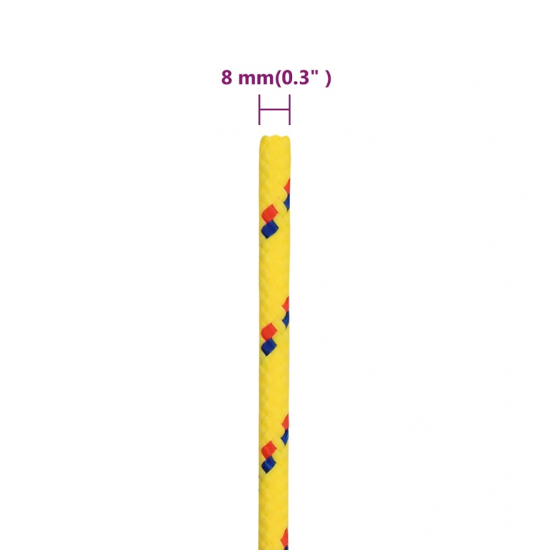 Bootsseil Gelb 8 mm 250 m Polypropylen