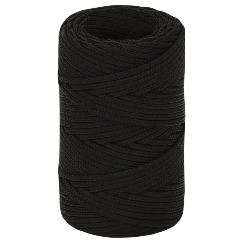 Arbeitsseil Schwarz 2 mm 25 m Polyester