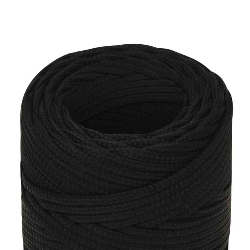 Arbeitsseil Schwarz 2 mm 25 m Polyester