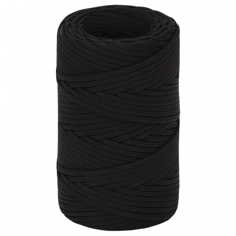Arbeitsseil Schwarz 2 mm 500 m Polyester