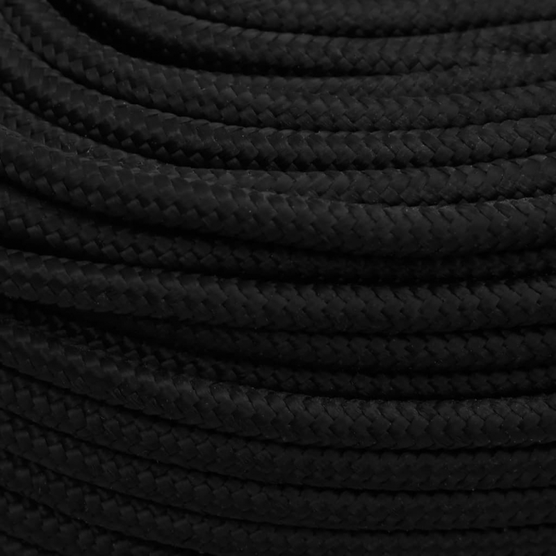 Arbeitsseil Schwarz 6 mm 50 m Polyester