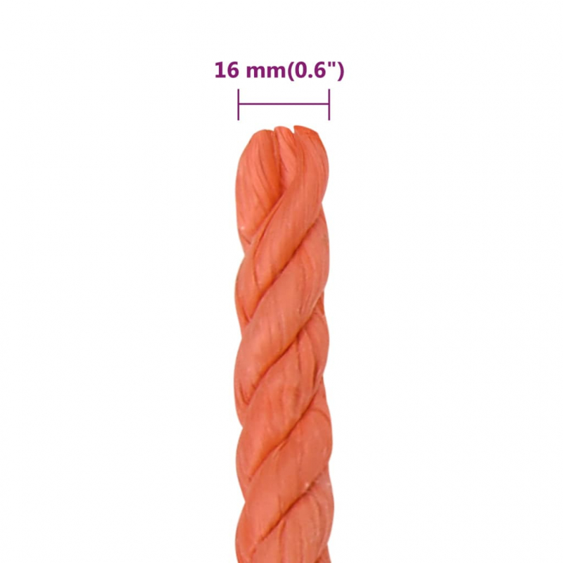Arbeitsseil Orange 16 mm 50 m Polypropylen