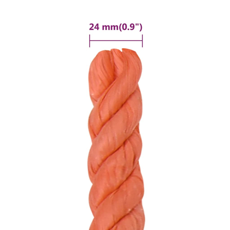 Arbeitsseil Orange 24 mm 25 m Polypropylen