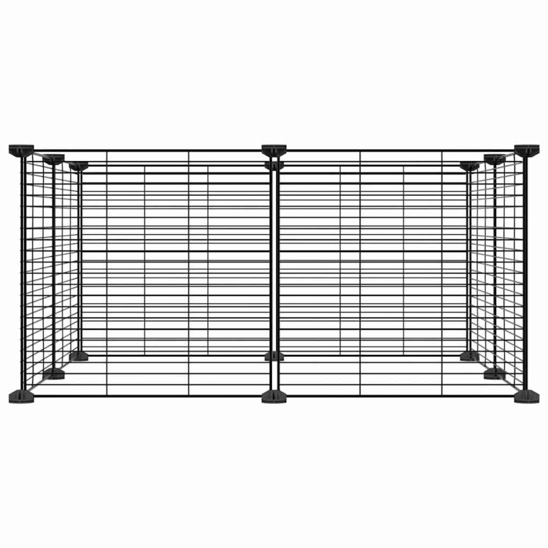 8-tlg. Haustierkäfig Schwarz 35x35 cm Stahl