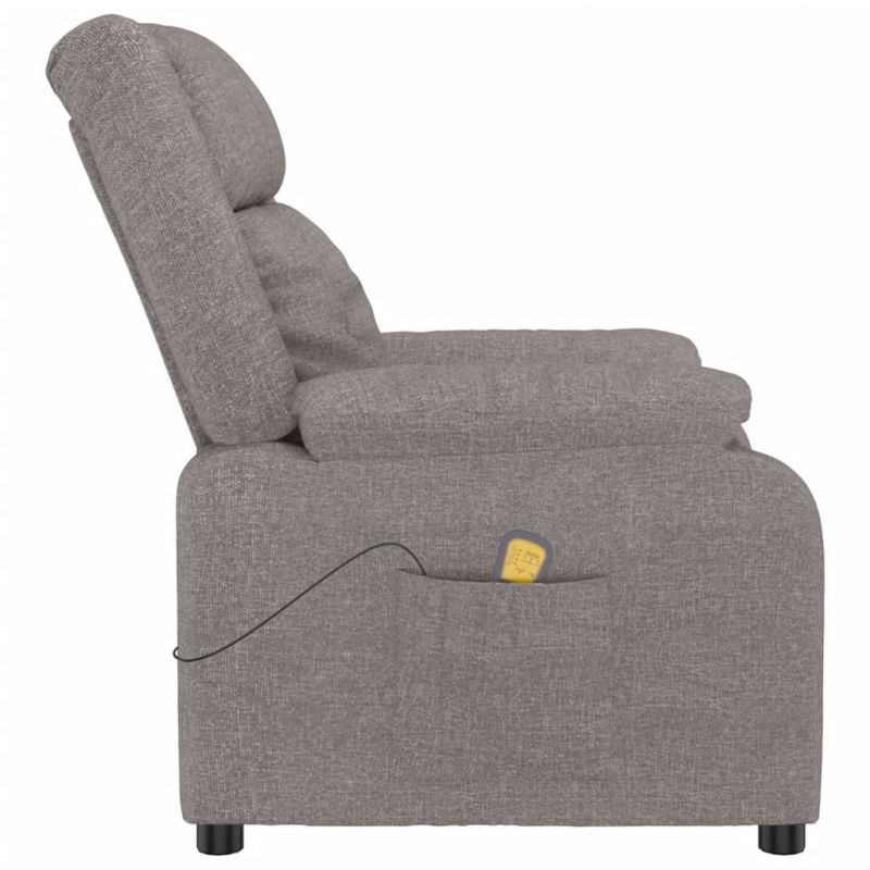 Massagesessel Taupe Stoff