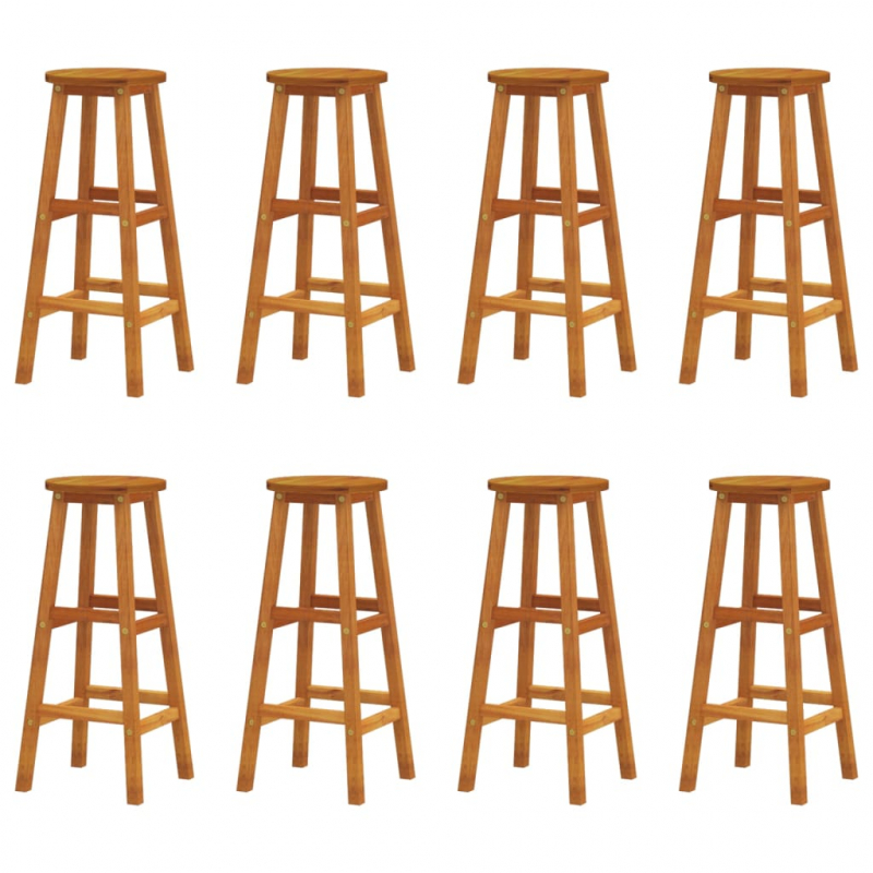 Barhocker 8 Stk. Massivholz Akazie