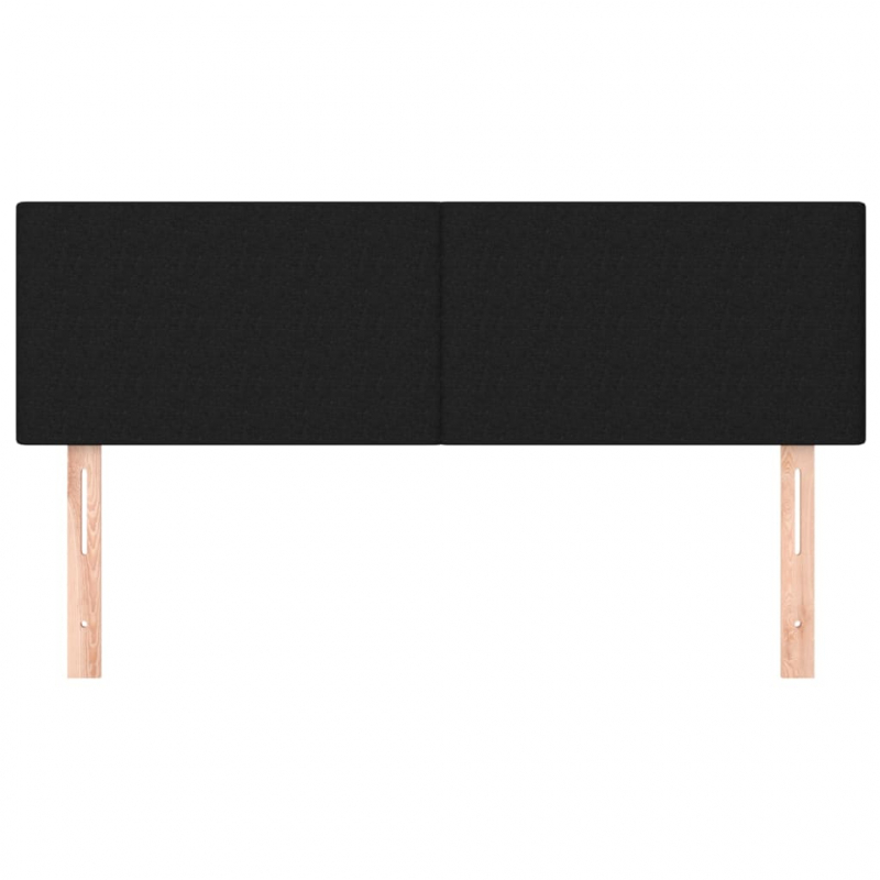 Kopfteile 2 Stk. Schwarz 72x5x78/88 cm Stoff