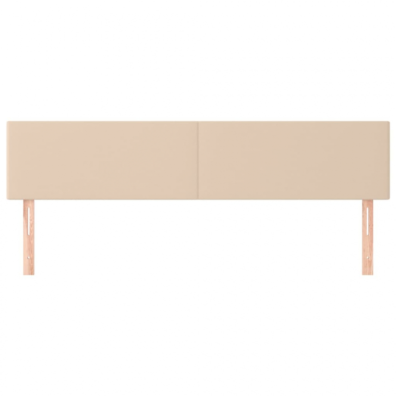 Kopfteile 2 Stk. Cappuccino-Braun 80x5x78/88 cm Kunstleder