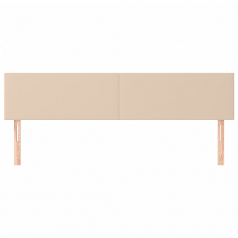 Kopfteile 2 Stk. Cappuccino-Braun 90x5x78/88 cm Kunstleder