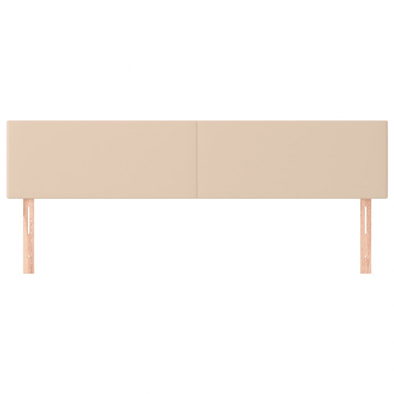 Kopfteile 2 Stk. Cappuccino-Braun 100x5x78/88 cm Kunstleder