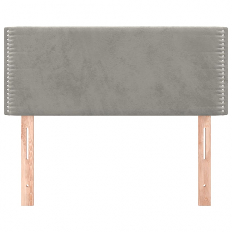 Kopfteil Hellgrau 90x5x78/88 cm Samt