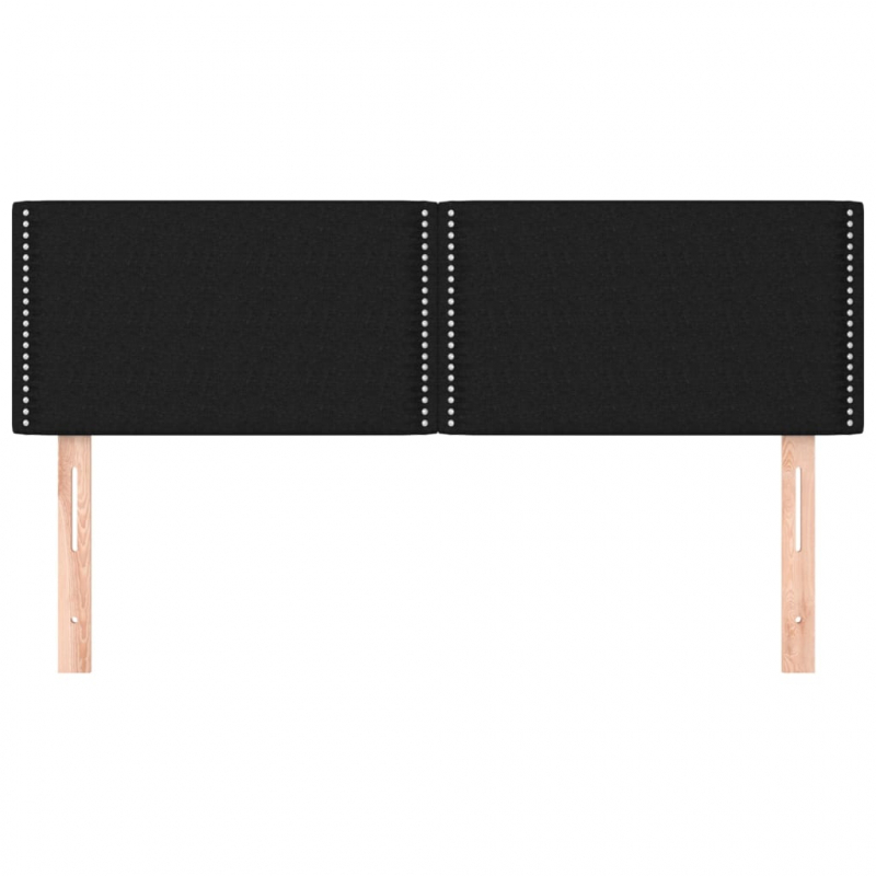 Kopfteile 2 Stk. Schwarz 72x5x78/88 cm Stoff