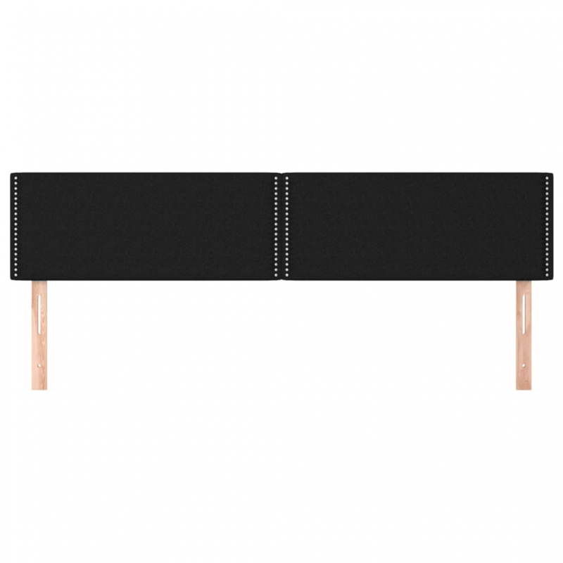 Kopfteile 2 Stk. Schwarz 90x5x78/88 cm Stoff