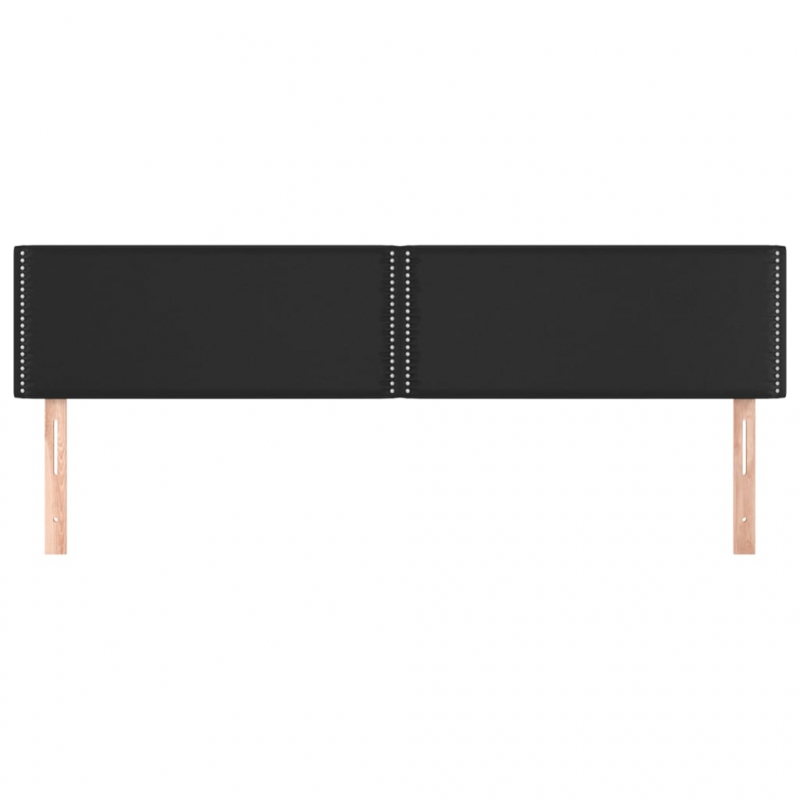 Kopfteile 2 Stk. Schwarz 90x5x78/88 cm Kunstleder