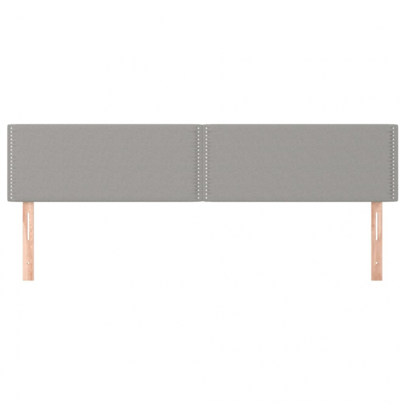 Kopfteile 2 Stk. Hellgrau 100x5x78/88 cm Stoff