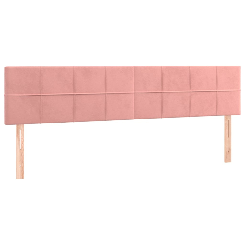 Kopfteile 2 Stk. Rosa 90x5x78/88 cm Samt