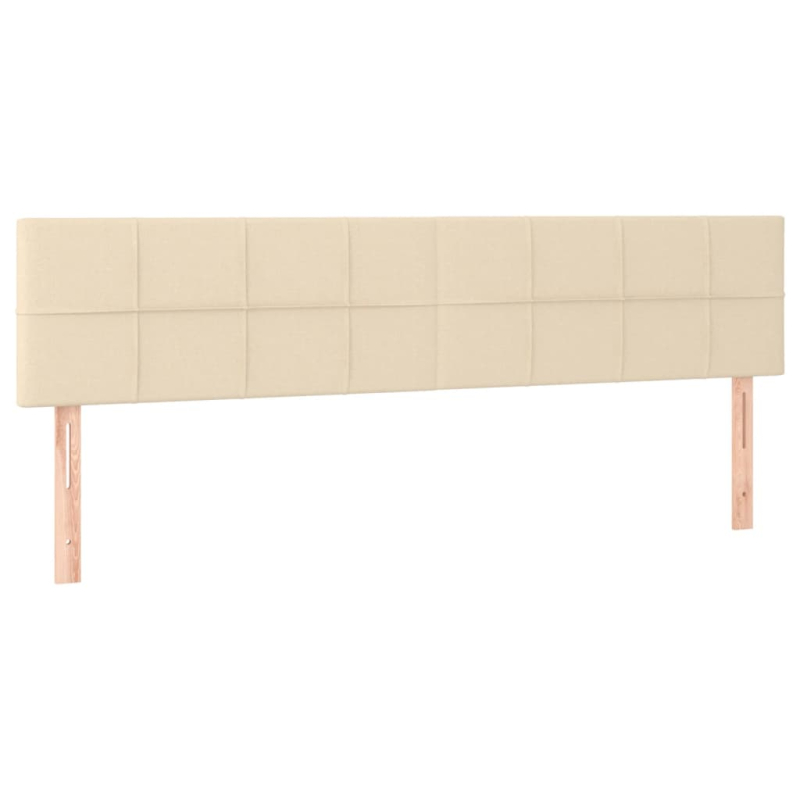 Kopfteile 2 Stk. Creme 100x5x78/88 cm Stoff