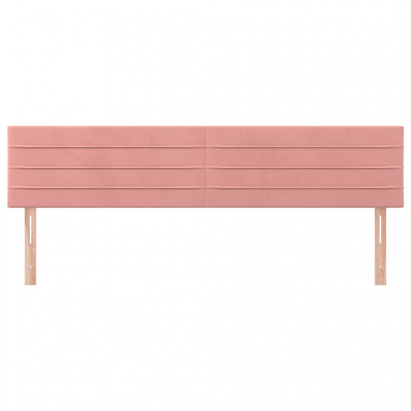 Kopfteile 2 Stk. Rosa 80x5x78/88 cm Samt