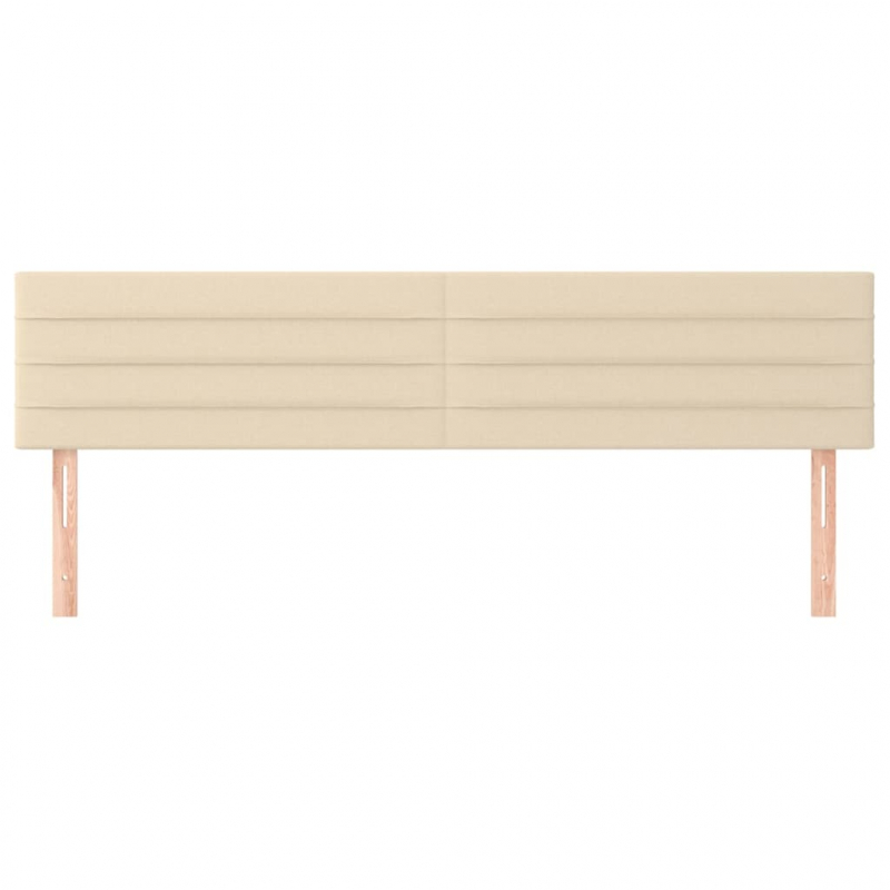 Kopfteile 2 Stk. Creme 100x5x78/88 cm Stoff