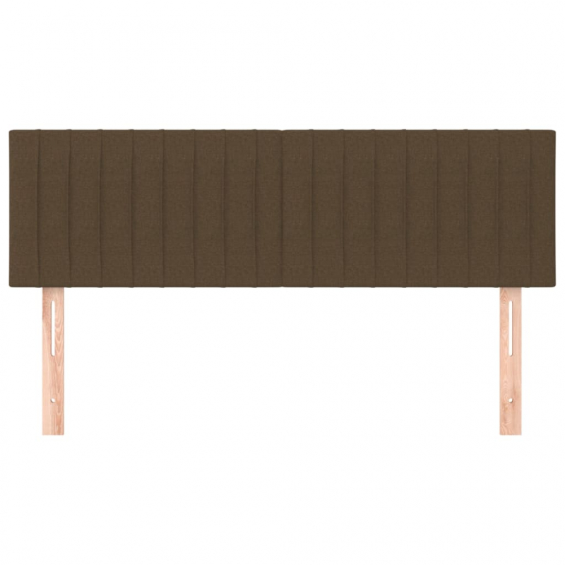 Kopfteile 2 Stk. Dunkelbraun 72x5x78/88 cm Stoff