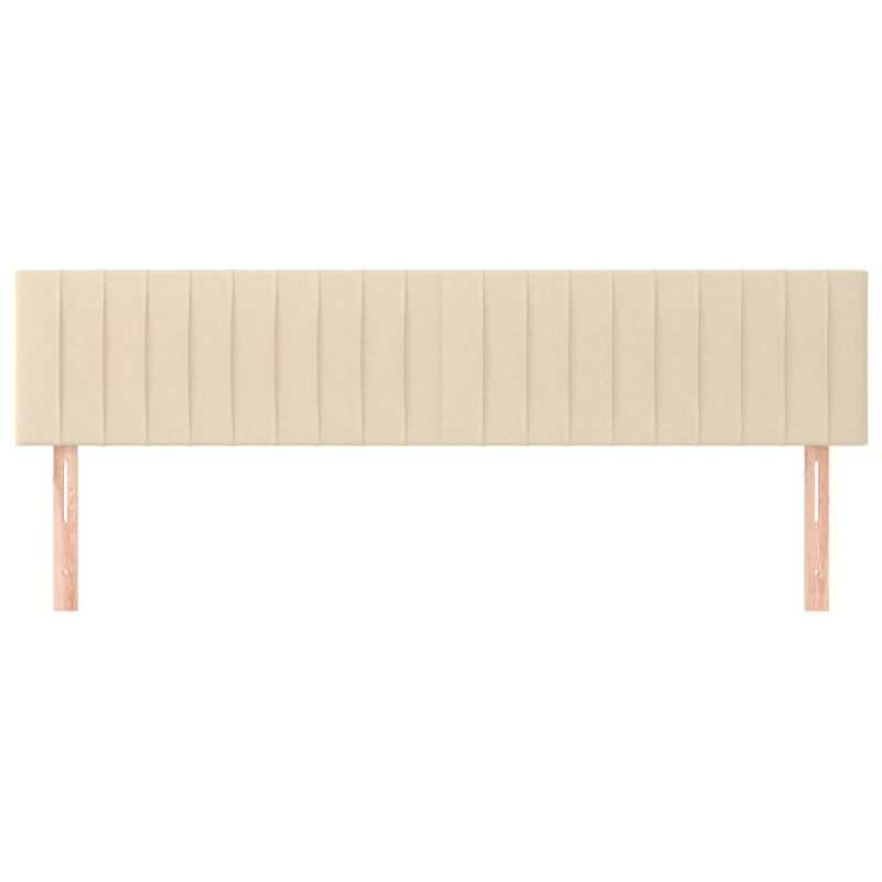 Kopfteile 2 Stk. Creme 80x5x78/88 cm Stoff