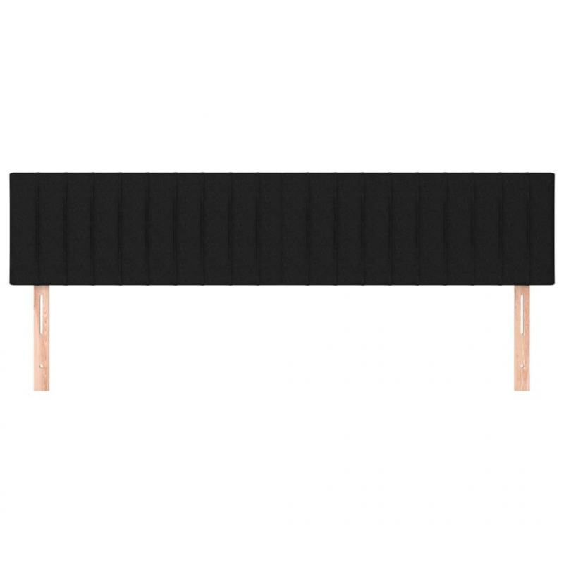 Kopfteile 2 Stk. Schwarz 100x5x78/88 cm Stoff