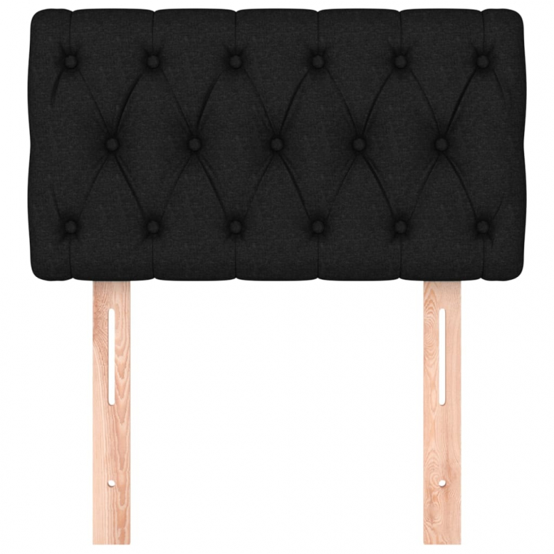 Kopfteil Schwarz 80x7x78/88 cm Stoff