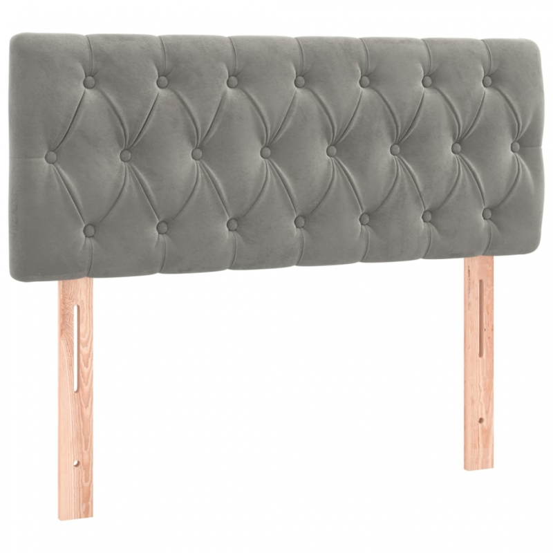 Kopfteil Hellgrau 90x7x78/88 cm Samt