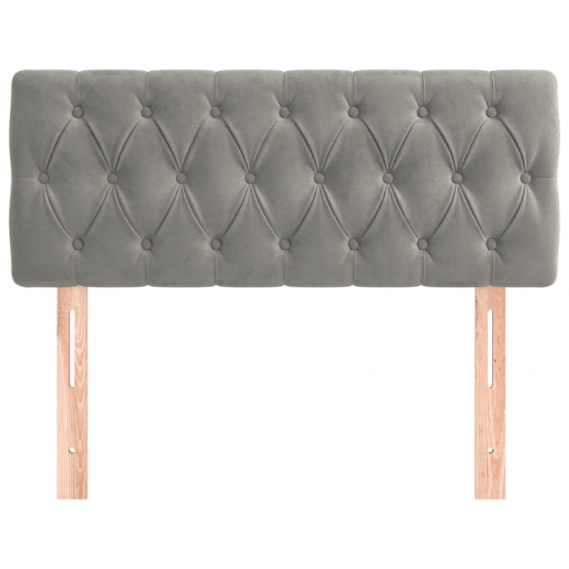 Kopfteil Hellgrau 100x7x78/88 cm Samt