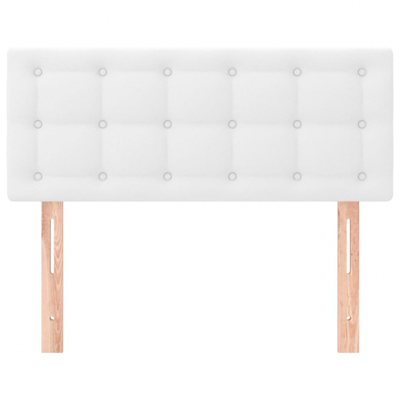 Kopfteil Weiß 80x5x78/88 cm Kunstleder