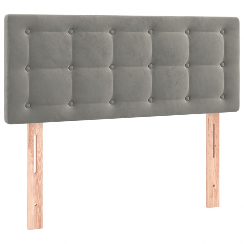 Kopfteil Hellgrau 90x5x78/88 cm Samt