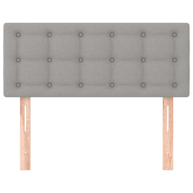 Kopfteil Hellgrau 100x5x78/88 cm Stoff