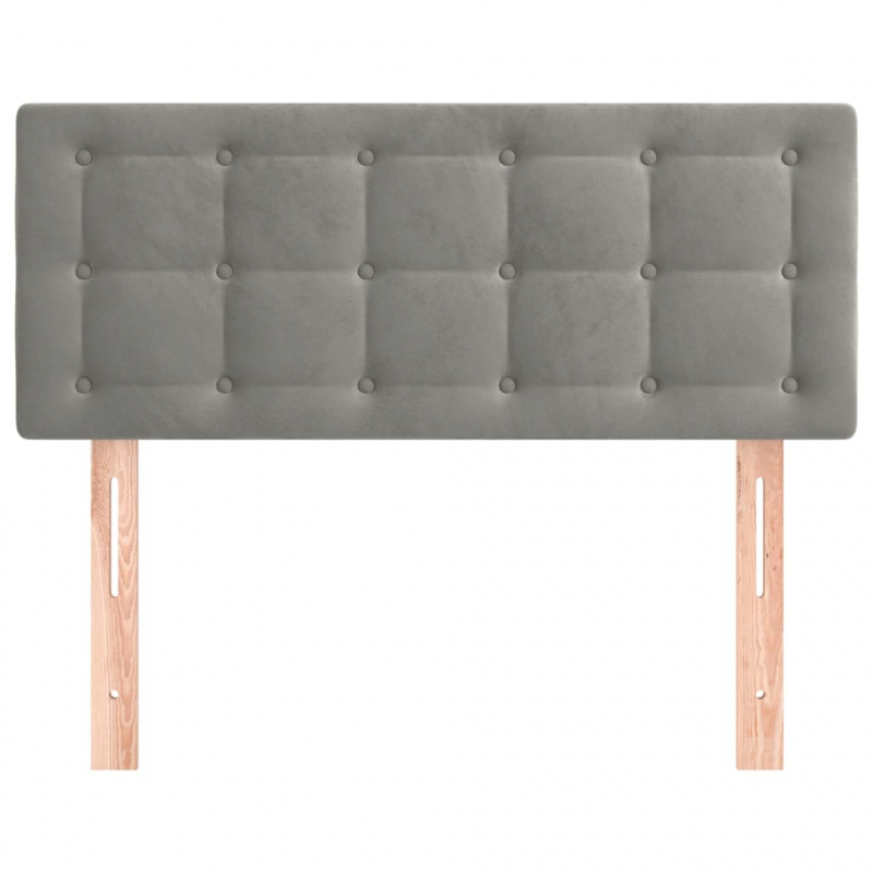 Kopfteil Hellgrau 100x5x78/88 cm Samt