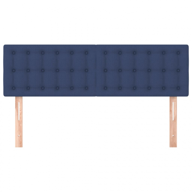 Kopfteile 2 Stk. Blau 72x5x78/88 cm Stoff