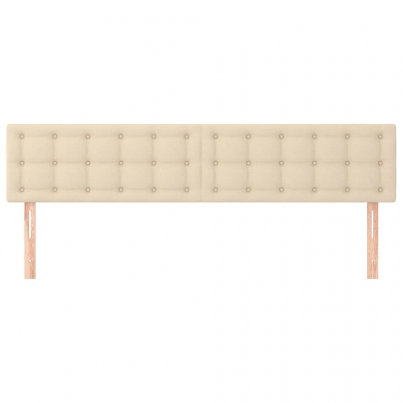 Kopfteile 2 Stk. Creme 80x5x78/88 cm Stoff