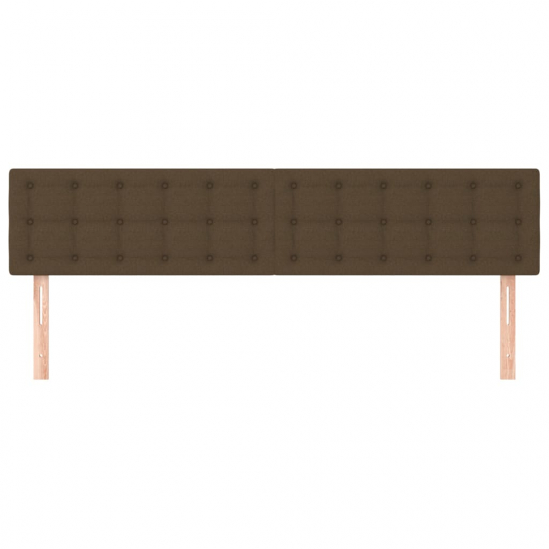 Kopfteile 2 Stk. Dunkelbraun 90x5x78/88 cm Stoff