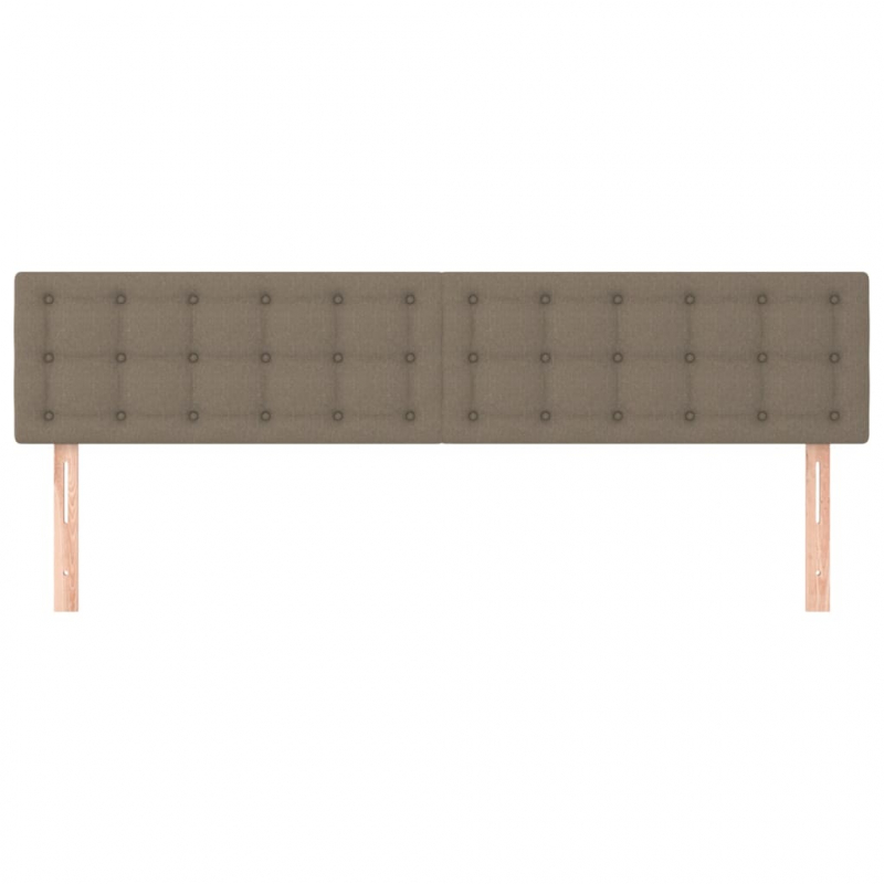 Kopfteile 2 Stk. Taupe 100x5x78/88 cm Stoff