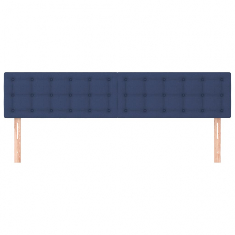 Kopfteile 2 Stk. Blau 100x5x78/88 cm Stoff