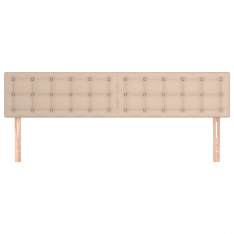 Kopfteile 2 Stk. Cappuccino-Braun 100x5x78/88 cm Kunstleder