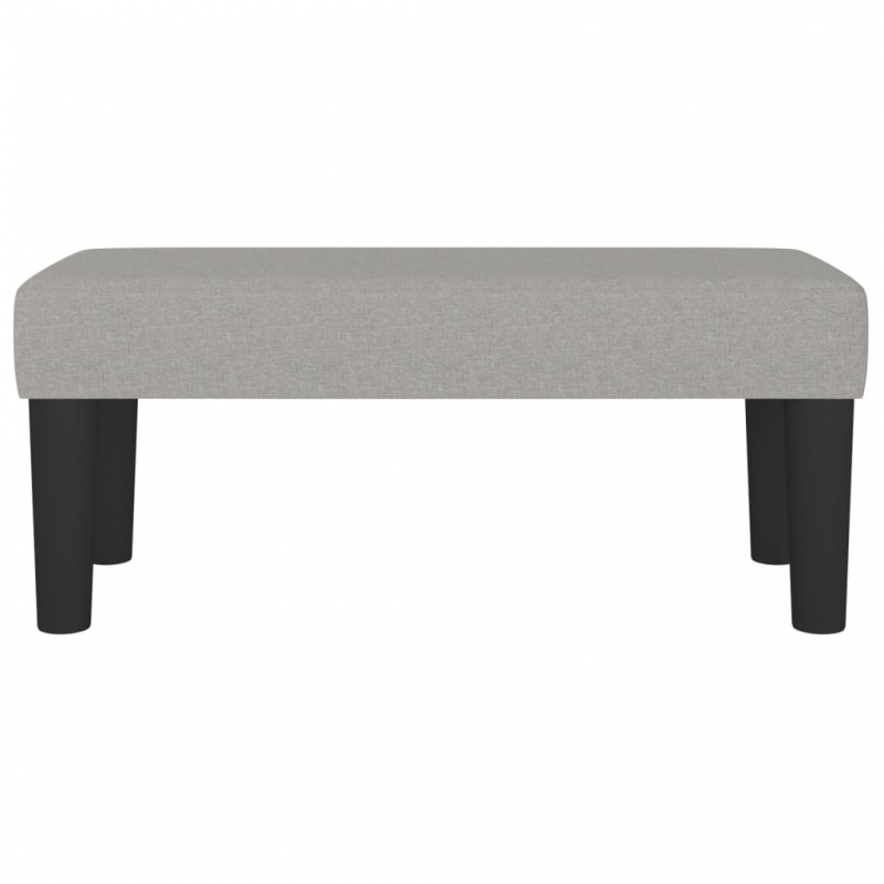 Sitzbank Hellgrau 70x30x30 cm Stoff